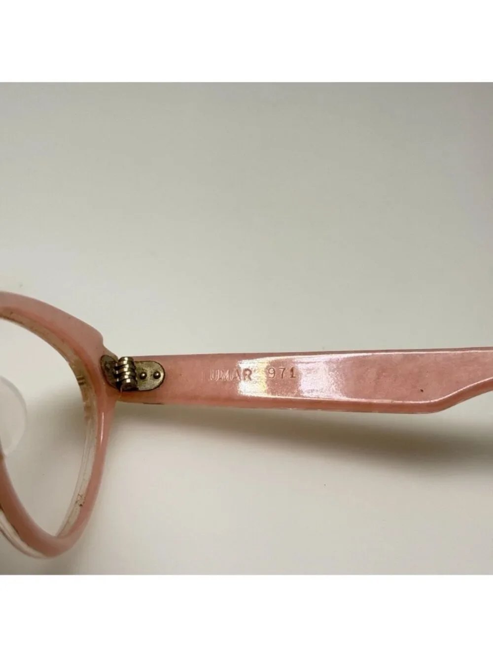 Lumar 971 Eyeglasses Eye Glasses Frames Pink Cat Eye 42-20